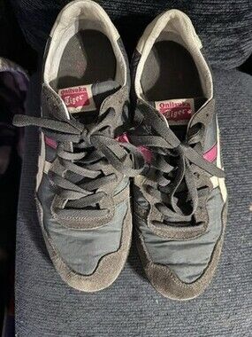 Asics Onitsuka Tiger Racer Women US 9.5 EU 41.5 Shoes Sneakers Navy Pink D159L